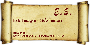Edelmayer Sámson névjegykártya